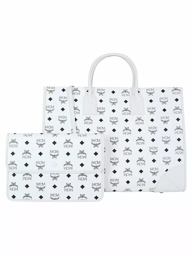 MCM Tasche - Tote Bag MÜNCHEN XL weiss
