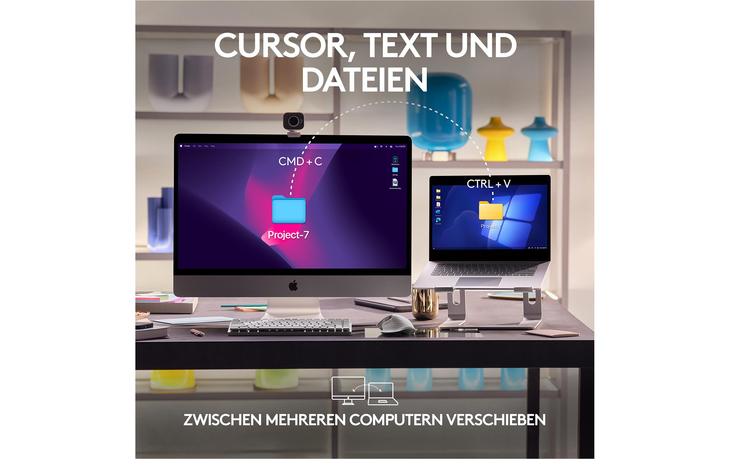 Maus MX Master 3S for Mac pale greyFür Mac optimierte Präzisionsmaus mit «Logitech Flow»-Technologie