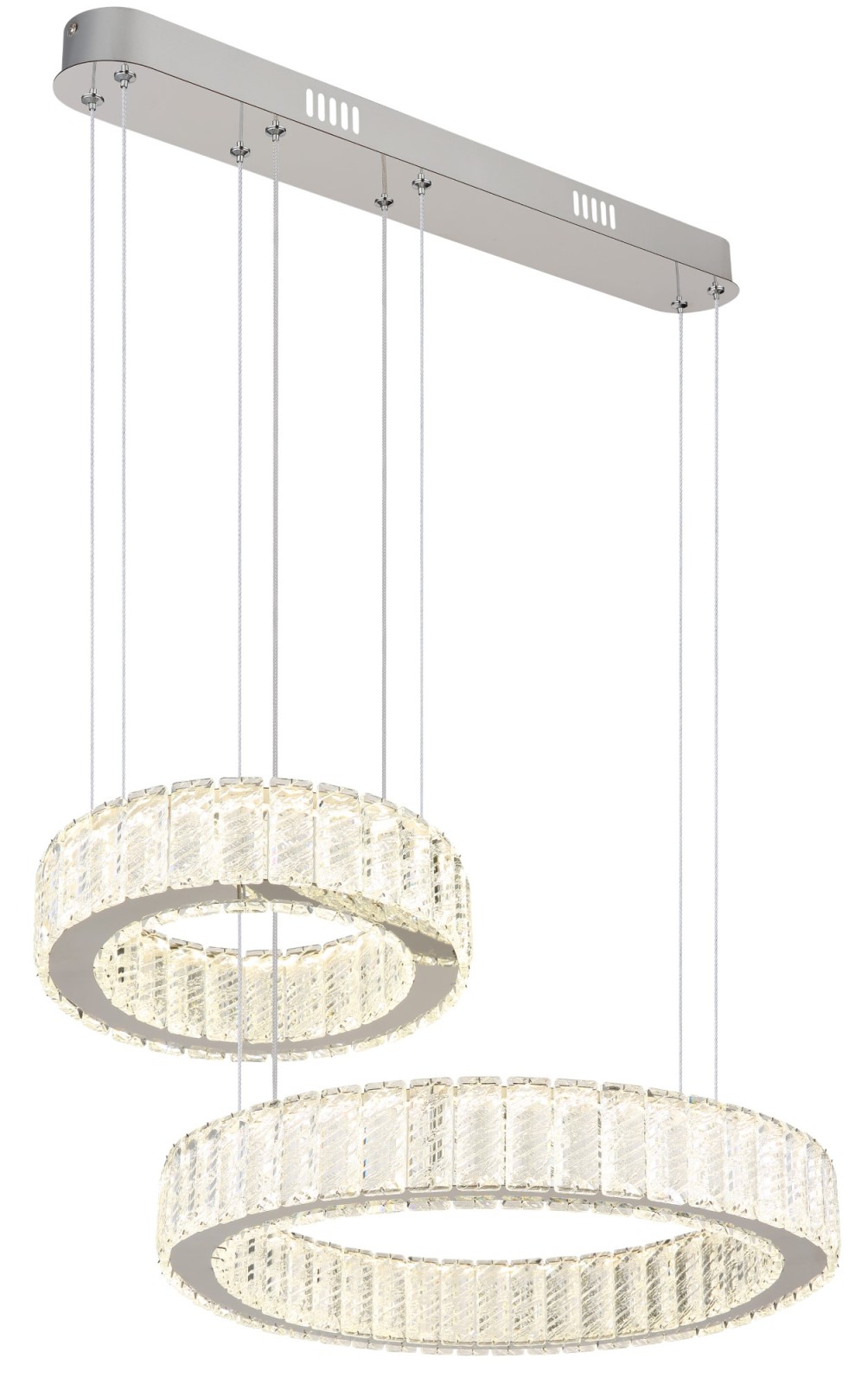 LED-Hängeleuchte - chromfarben-klar - K5 Kristalle - 120 cm