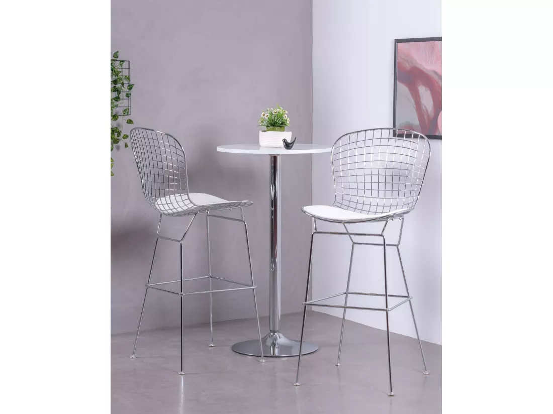 Table haute design - Boom - Blanc