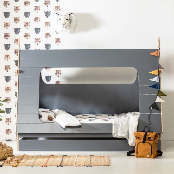 BLN Kids Tipi Bed Grijs 90 x 200 cm