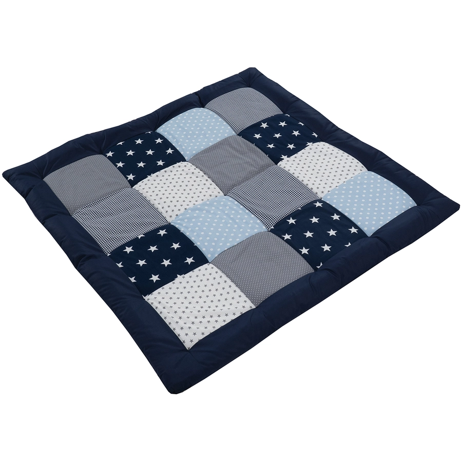 Ullenboom Krabbeldecke & Laufgittereinlage 100X100 cm Blau Hellblau Grau