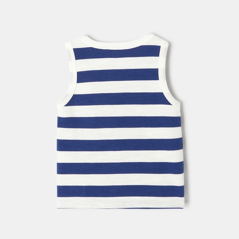 Débardeur en coton bio bleu bébé garçon Absorba
