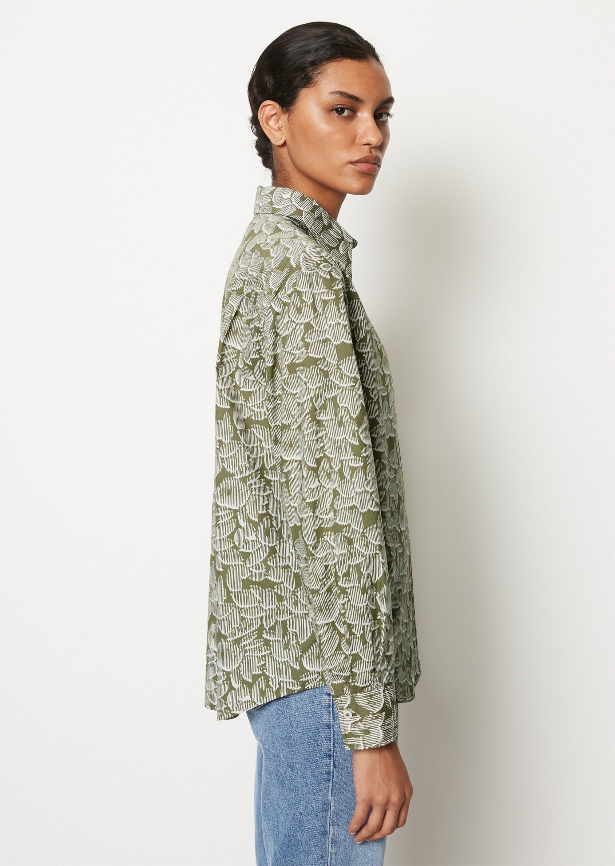 Bluse A-Shape aus Papertouch-Popeline