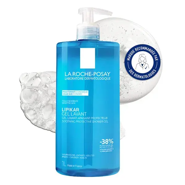 Gel de Limpeza Protetor e Suavizante Lipikar da La Roche-Posay 1L