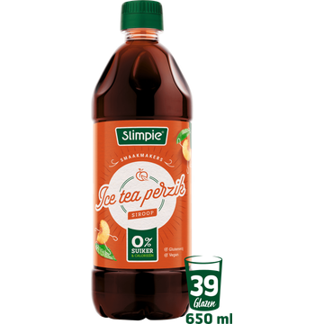 Slimpie Ice Tea Perzik Siroop 650 ml