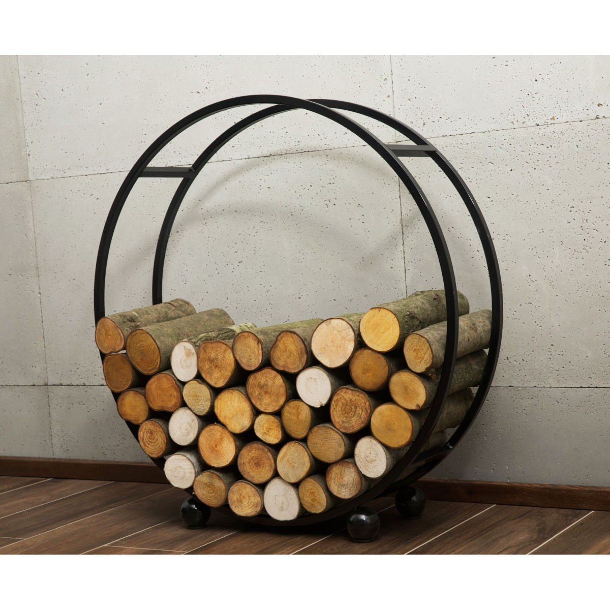 Porte-bûches 'daisy' en acier pour bûches 20cm : alliance parfaite entre fonctio