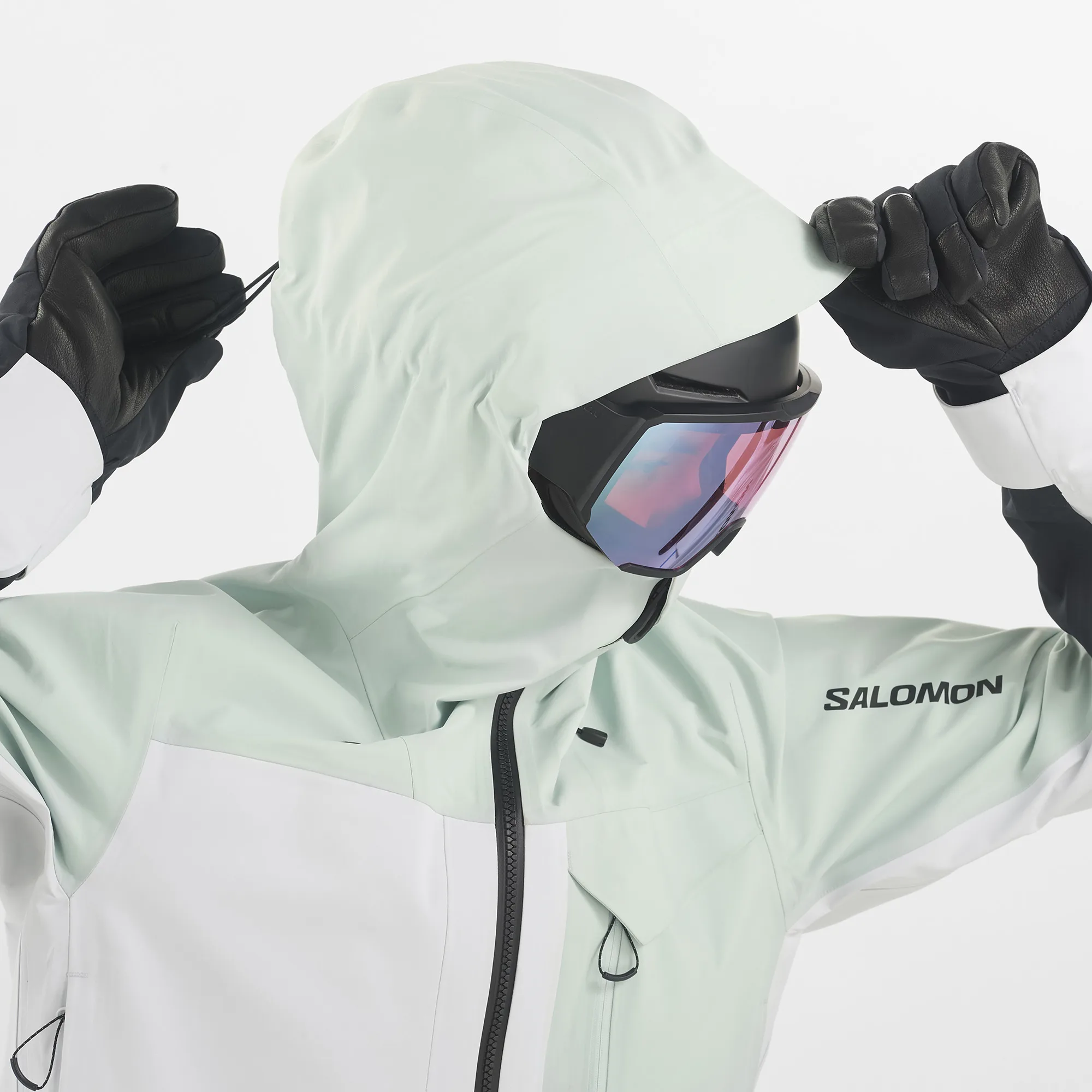 Salomon Moon Patrol Goretex Jkt W Misty Blue / White / Deep Black