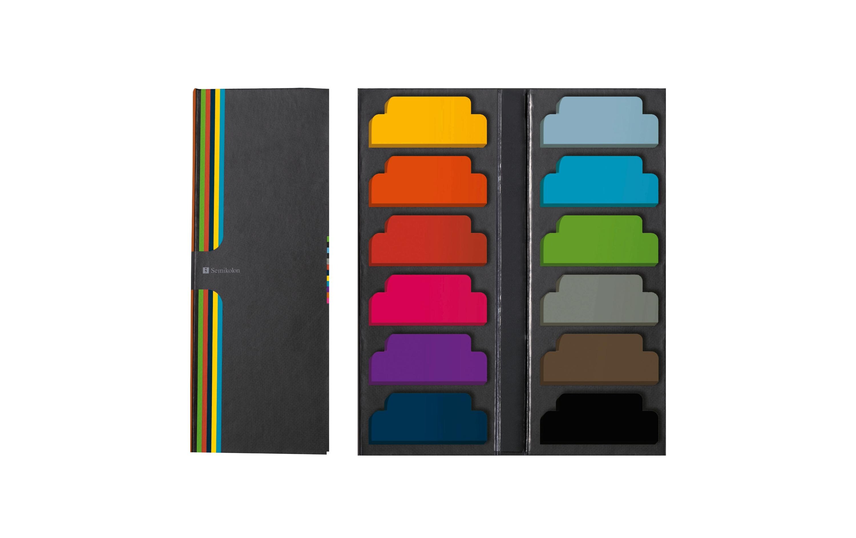 Page Marker In 12 Farben 6 x 16 cmTab Markers im Booklet