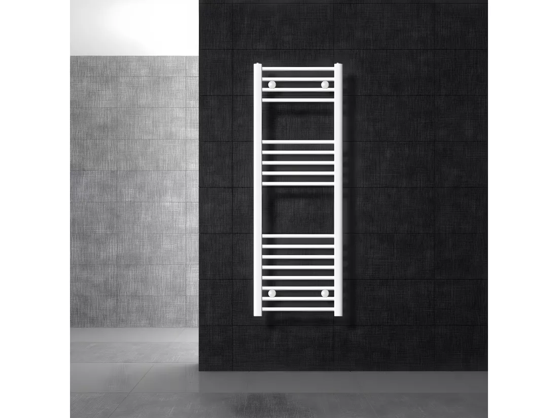 Radiateur de salle de bain Sahara Raccord latéral sèche-serviettes Blanc 40x120c