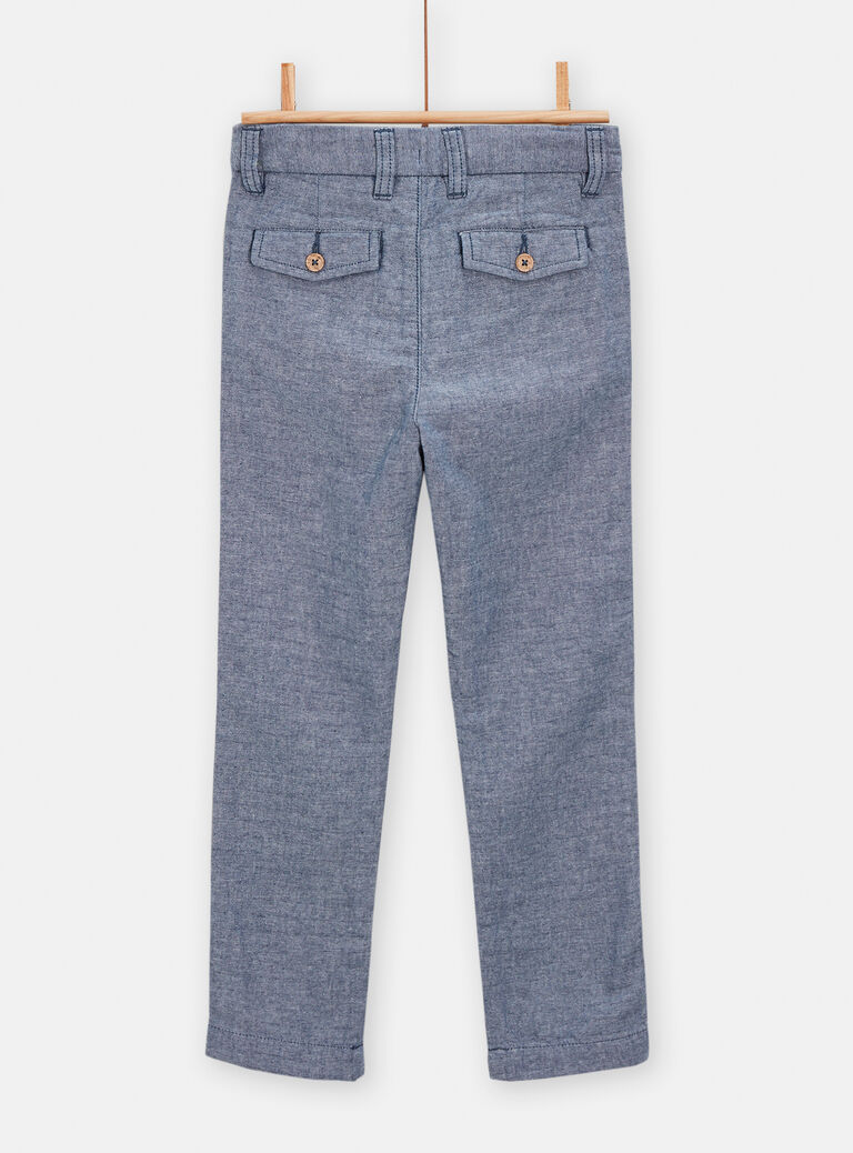 Pantalon bleu chiné pour garçon