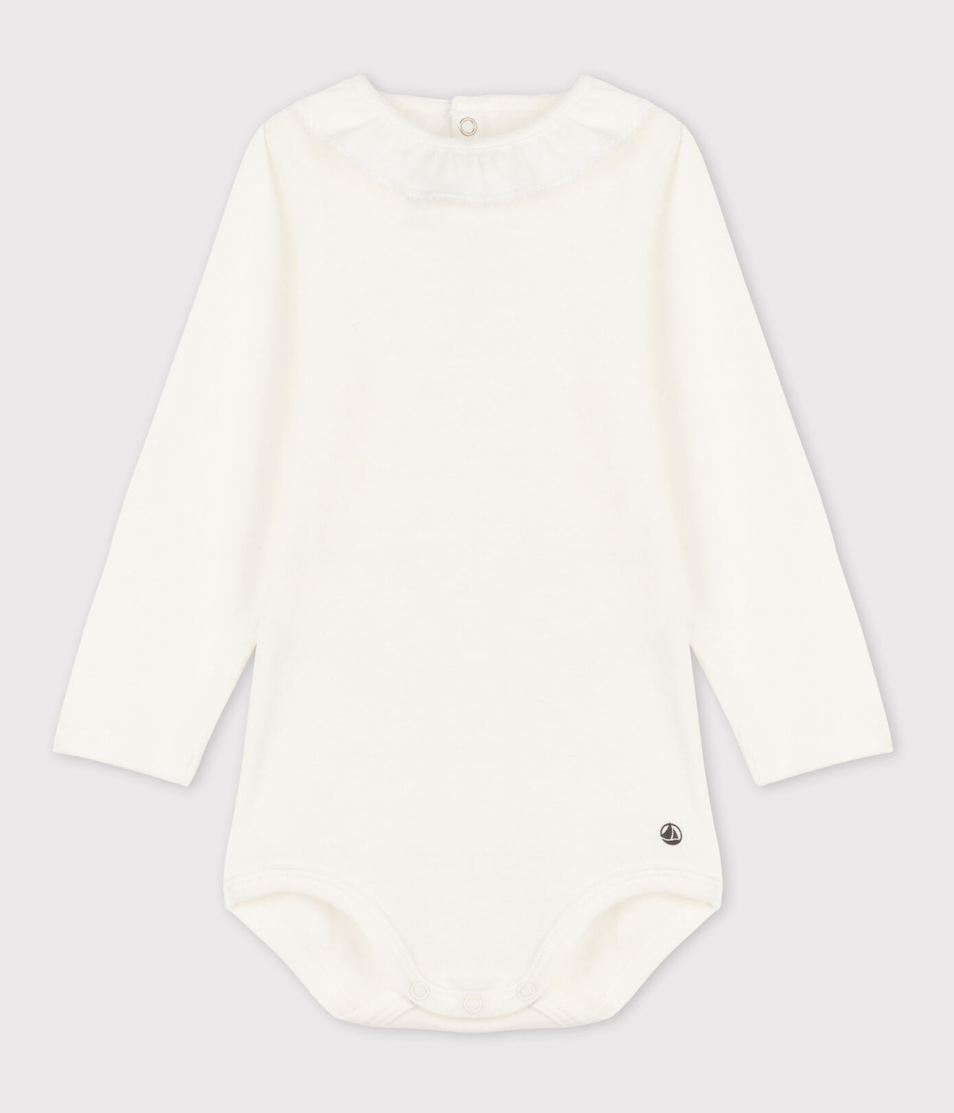 Body manches longues bébé à collerette en coton