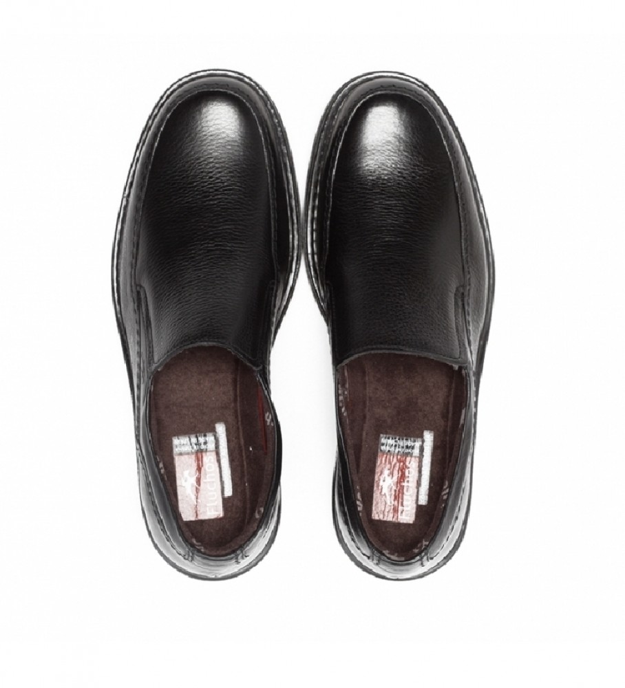 Sapatos Fluchos Clipper 9578 Cidacos em couro preto