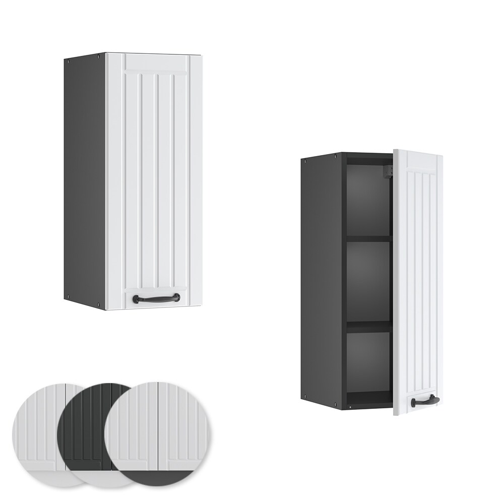 Vicco Hängeschrank 30 cm FAME Line Küchenschrank Küchenzeile Landhaus Weiß Anthrazit