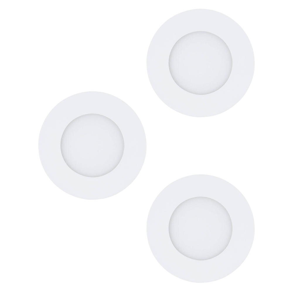 Fueva 1 LED inbouwspot in wit, 3 x 2,8W, 3150lm