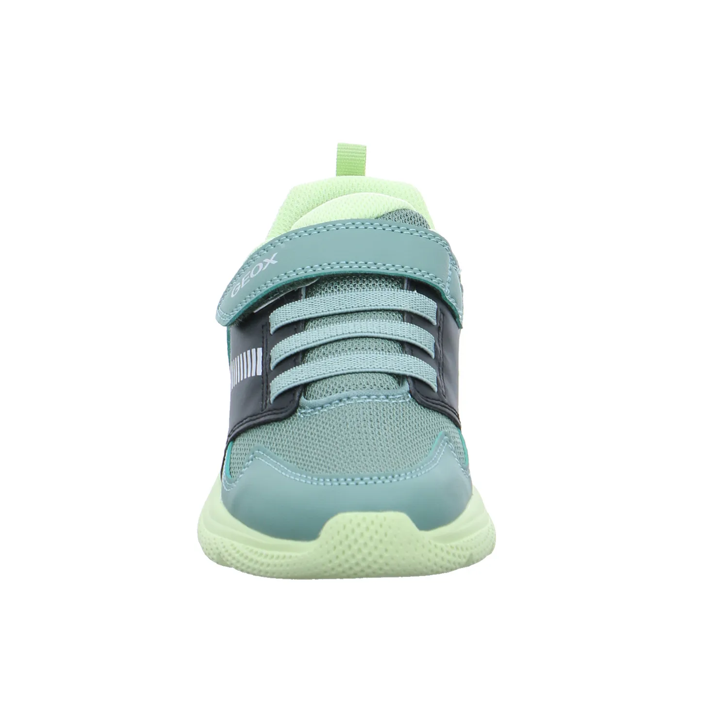 GEOX Kleinkinder-Halbschuh Klett Grün Leder  Sneaker