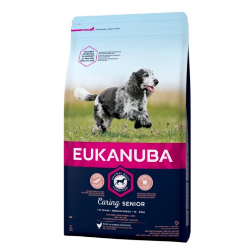 Ração Eukanuba para Cães de Porte Médio e Idosos com Frango