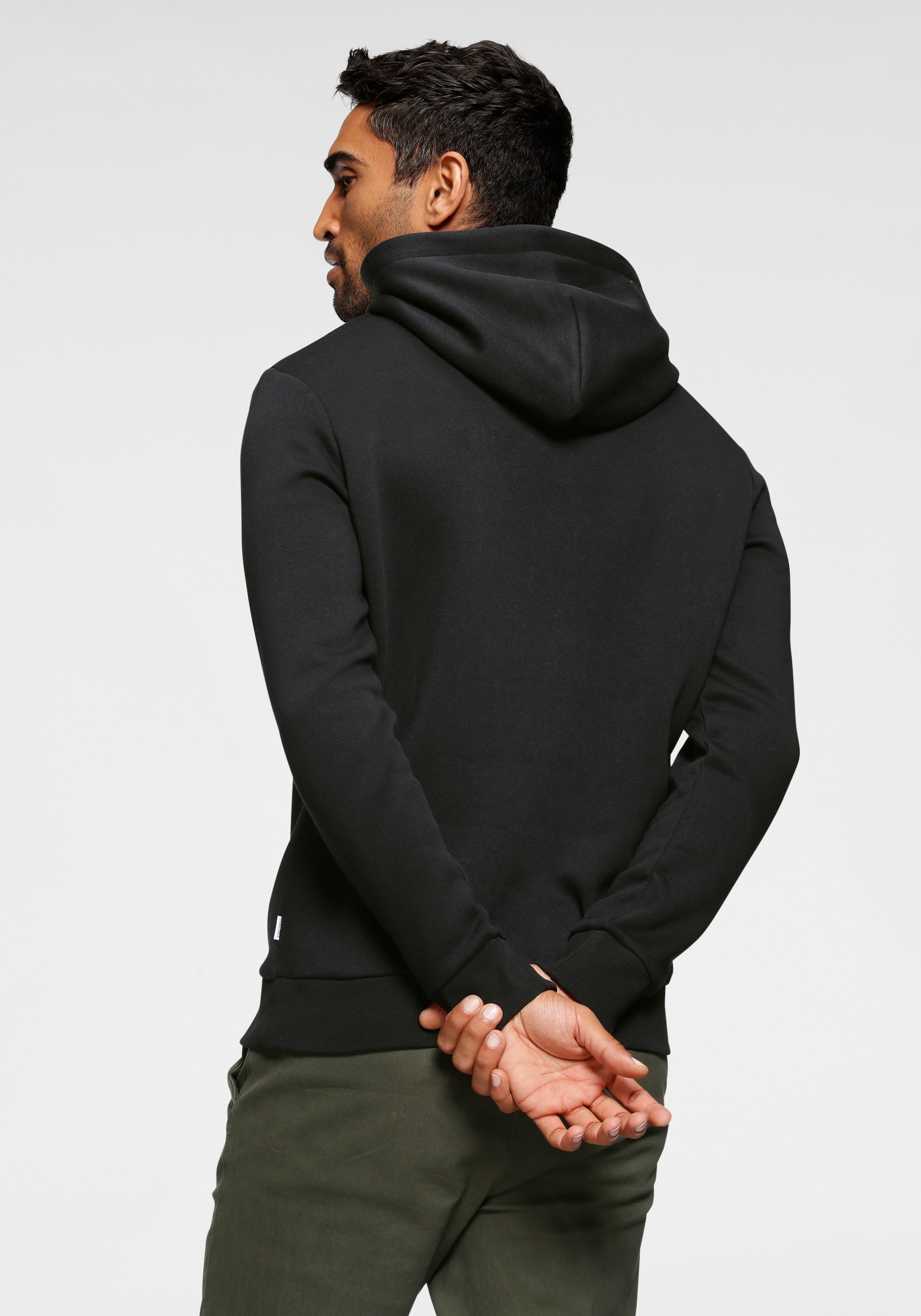Jack & Jones Kapuzensweatshirt »JJECORP Hoodie mit Logo und hohem Tragekomfort«, bedruckt, casual, regular fit, Baumwollmischung, Rundhals