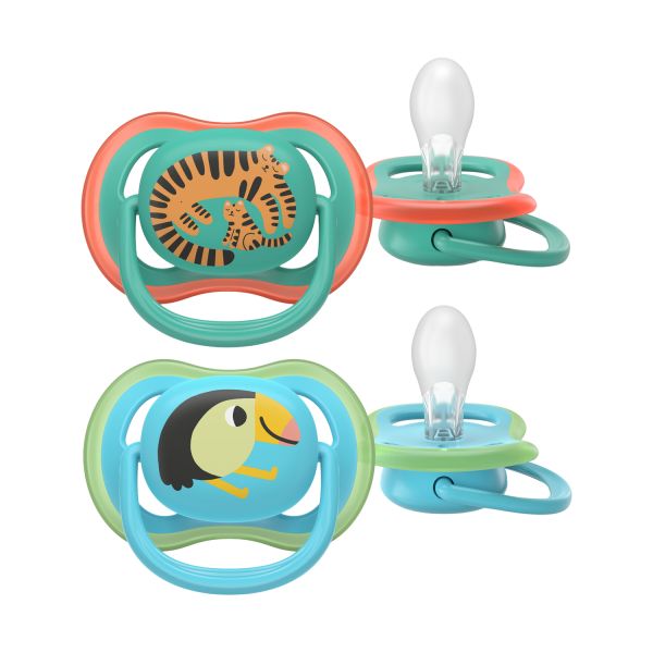 Philips Avent Ultra Air Fopspeen - 6-18 Mnd - 2 Stuks - Plant-based