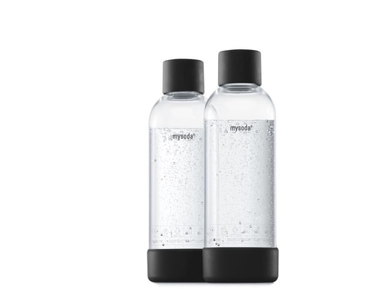 MYSODA - Pack de 2 bouteilles black pet et biocomposite 1l
