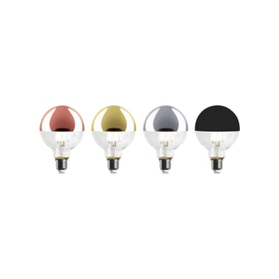 LED-Kopfspiegellampe Globe, Chrom