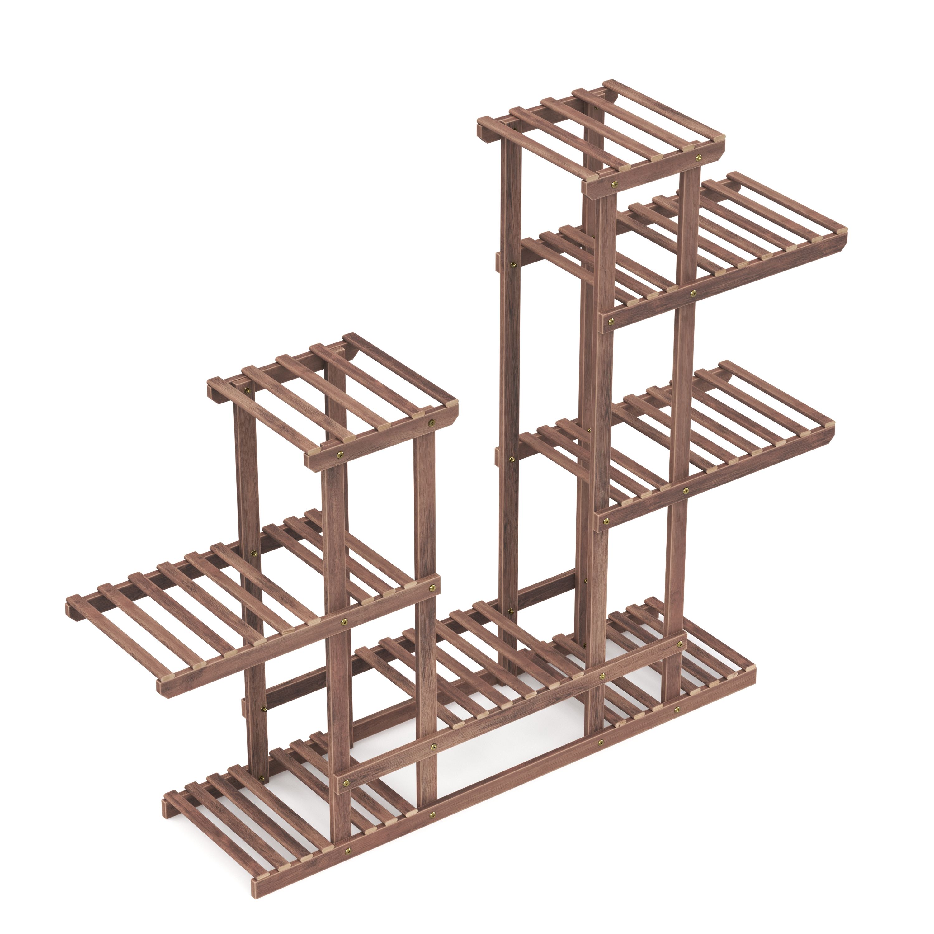 Pflanzenregal Holz 96 x 25 x 96 cm natur