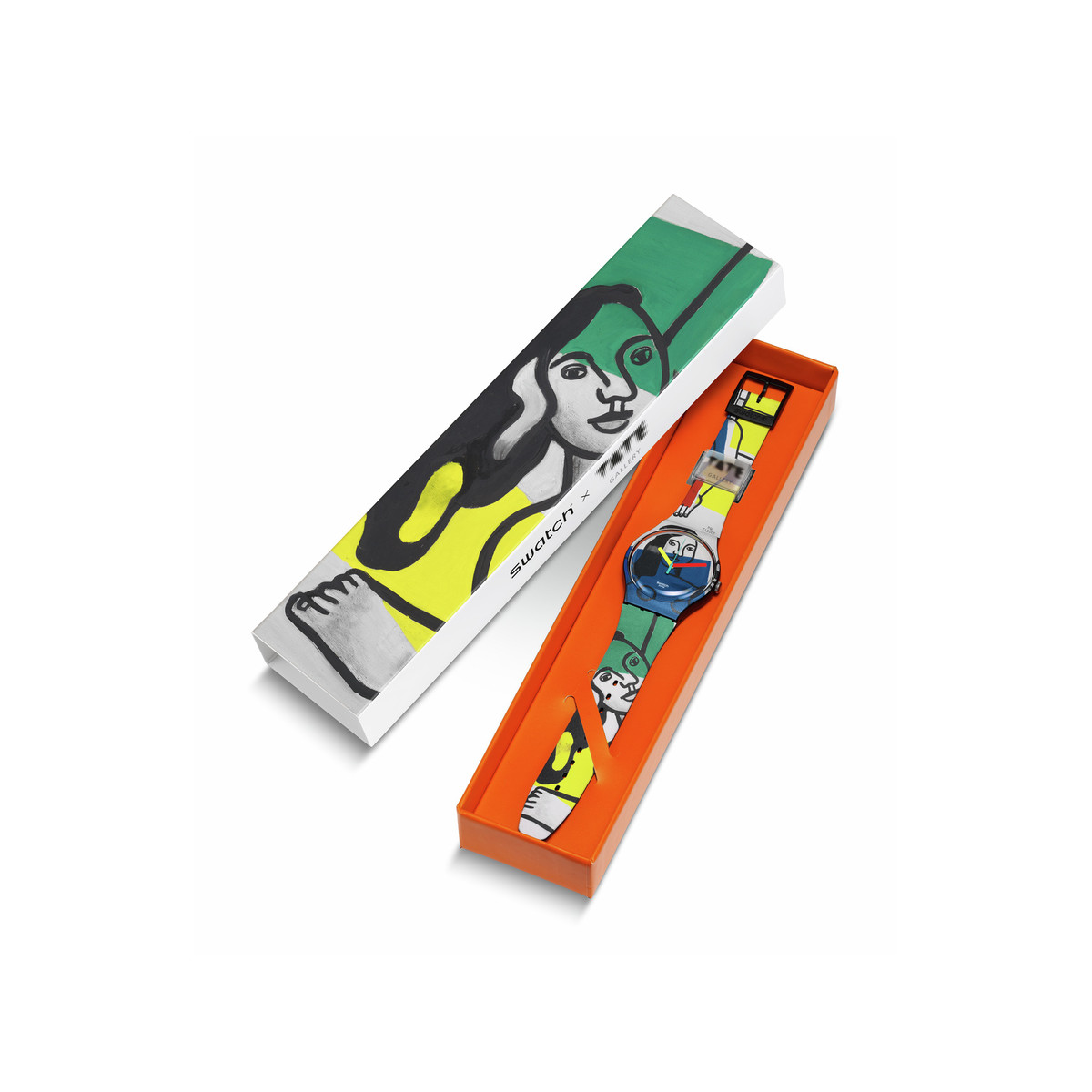 Montre SWATCH New gent bioceramic Leger's two women holding flowers homme bracelet silicone multicolore