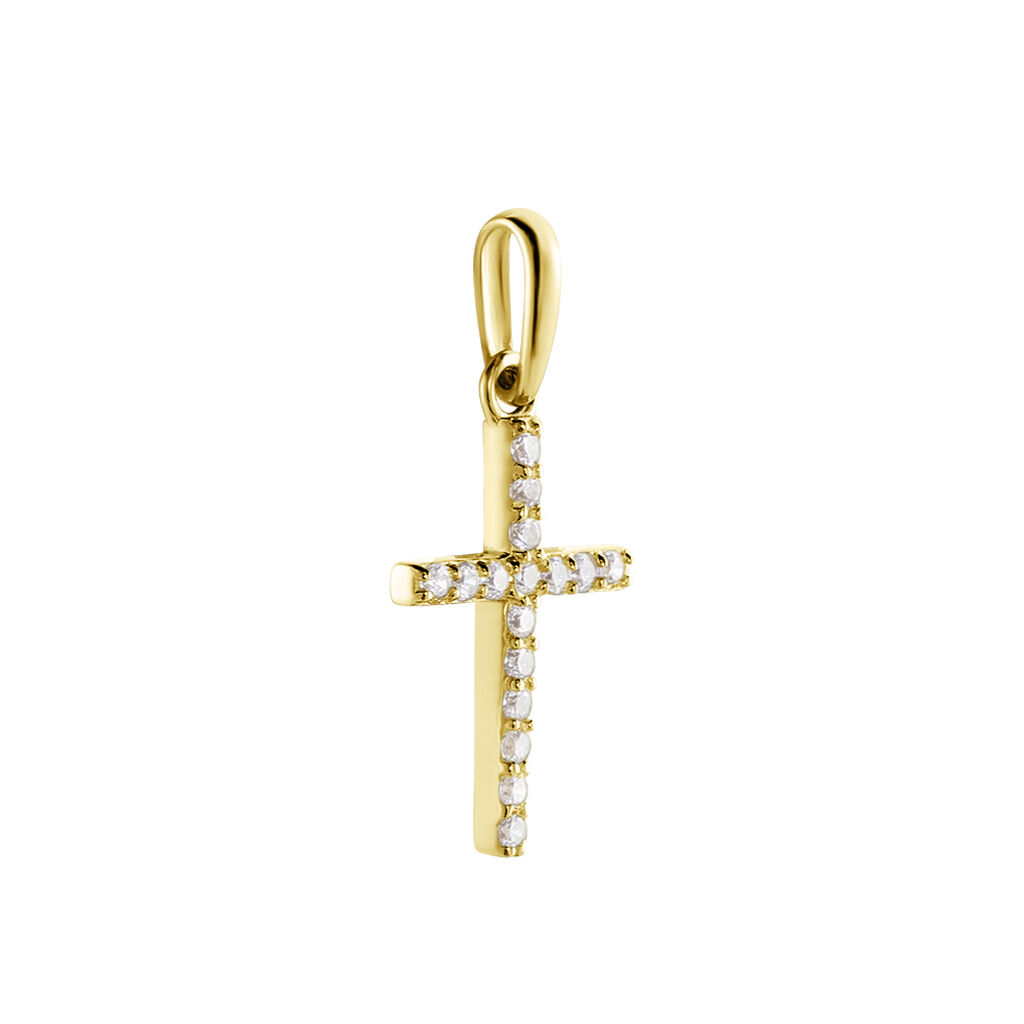 Pendentif Allen Or Jaune Oxyde De Zirconium
