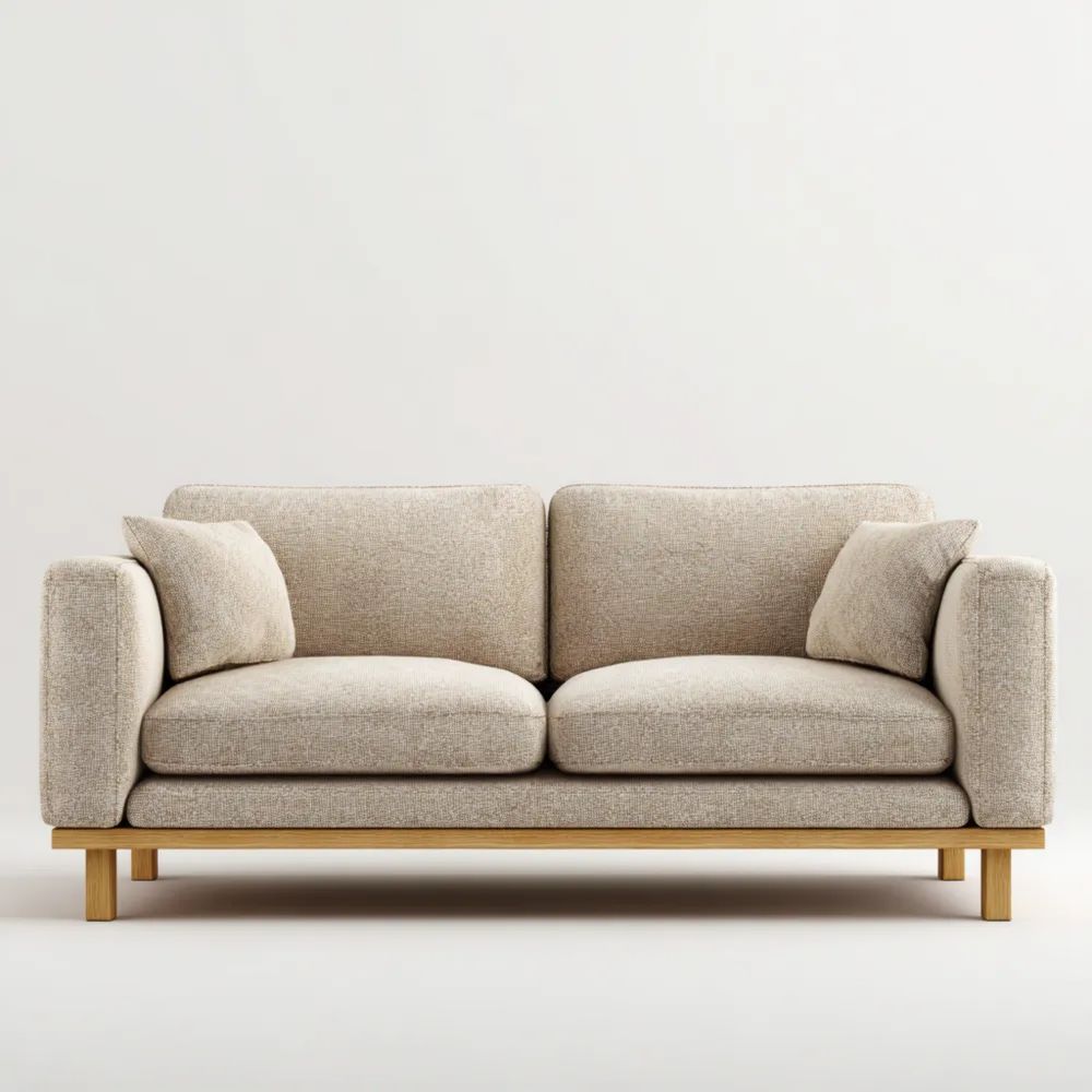 2-Sitzer-Sofa Stoff 150x85x90 cm – Beige – Moderner Stil