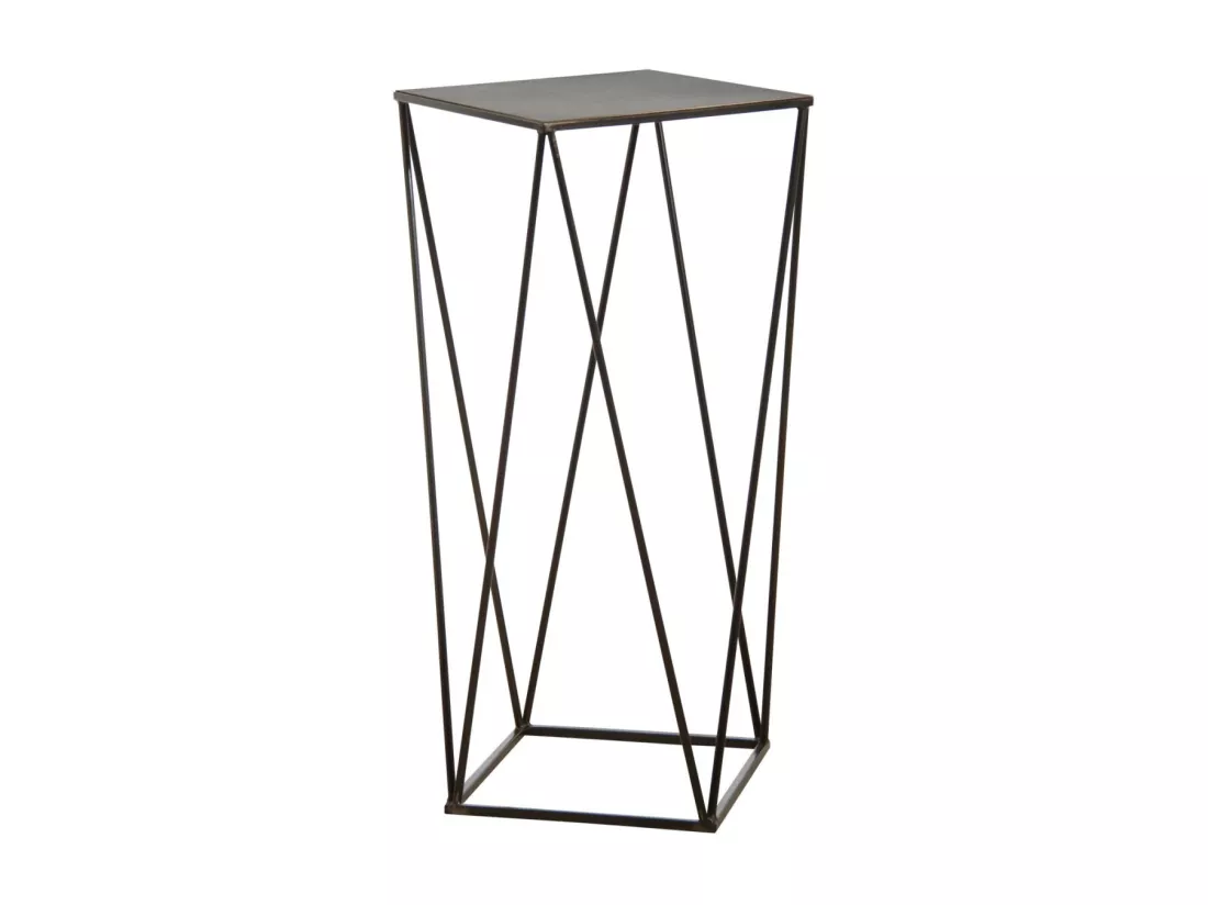 Sellette design en métal noir 60 x 60 x 80 cm