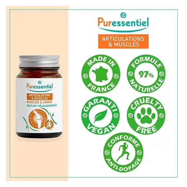 Puressentiel Articulações e Músculos SOS Flex 30 cápsulas