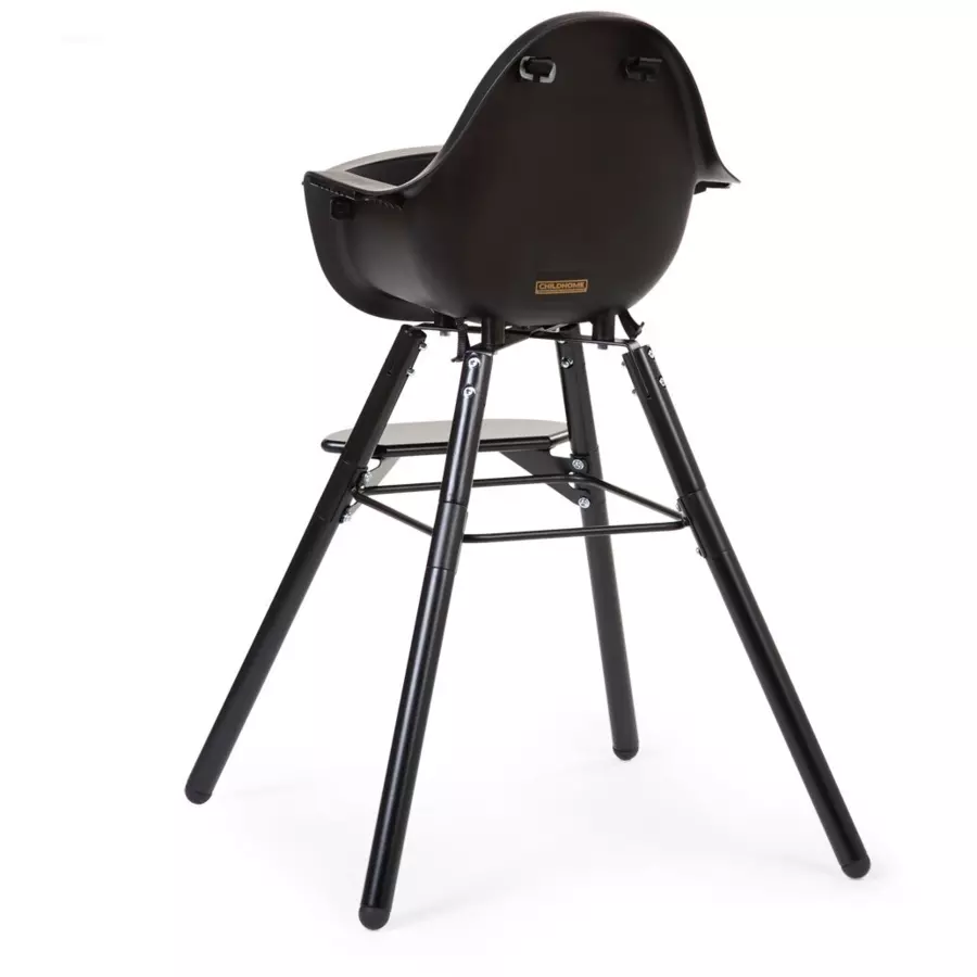 CHILDHOME Hochstuhl Evolu 2 schwarz schwarz 2 in 1 + Ring