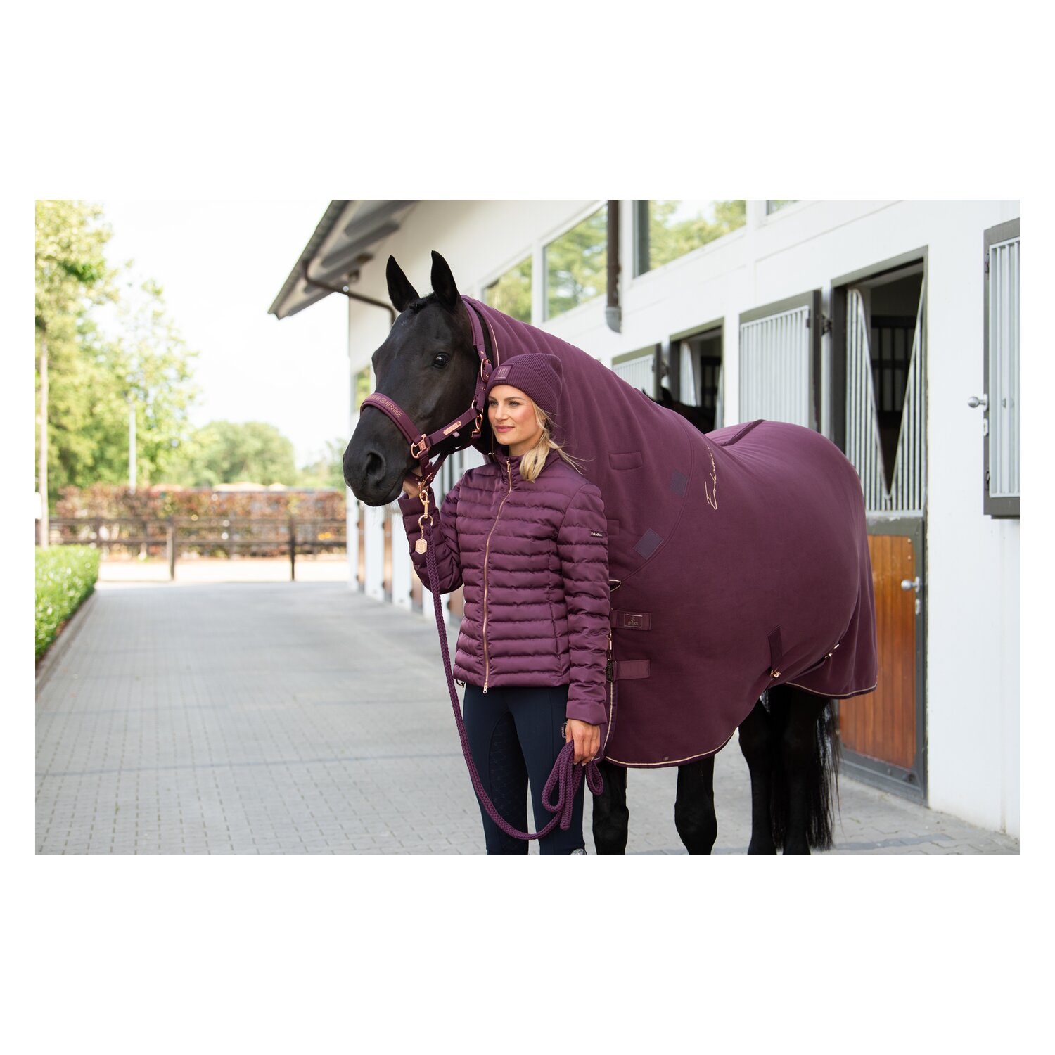 ESKADRON Heritage Abschwitzdecke Polarfleece Highneck  - cassis