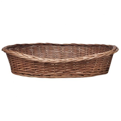 Cama de vime para animais de estimação, marrom.
