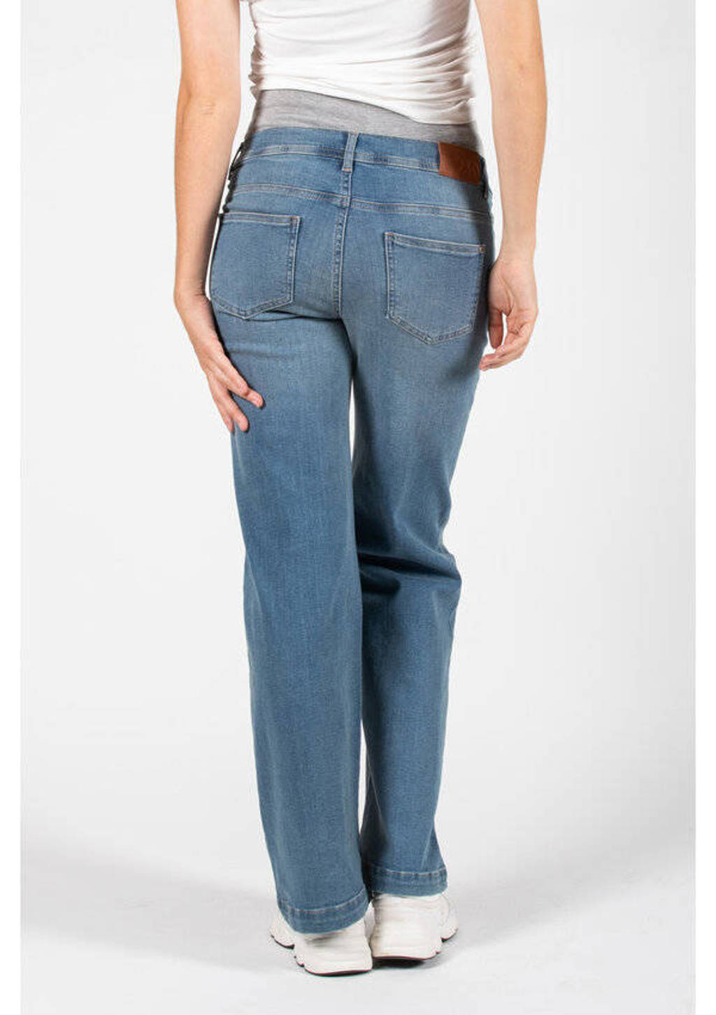 LOVE2WAIT zwangerschaps wide leg jeans used wash