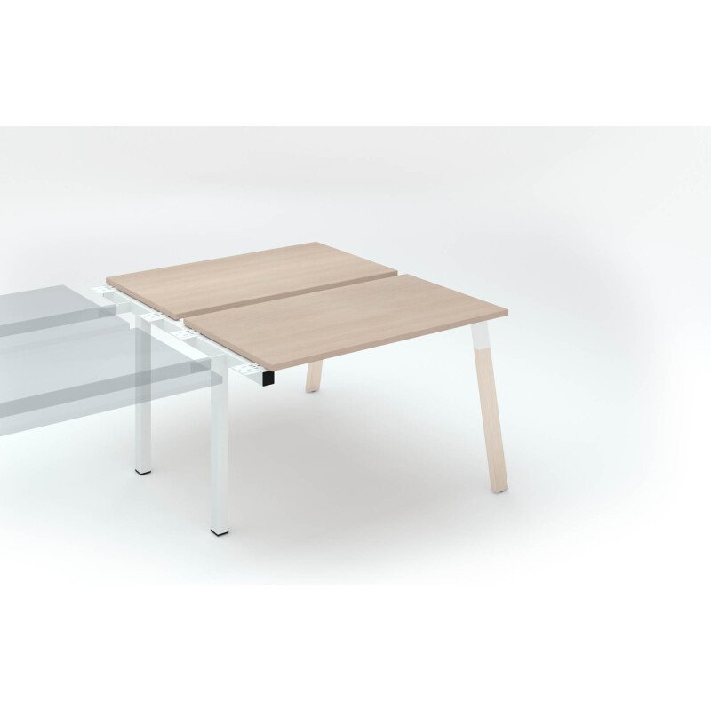 Pôle de 2 bureaux ECLA profondeur 126 cm piètement métal bois - élément suivant