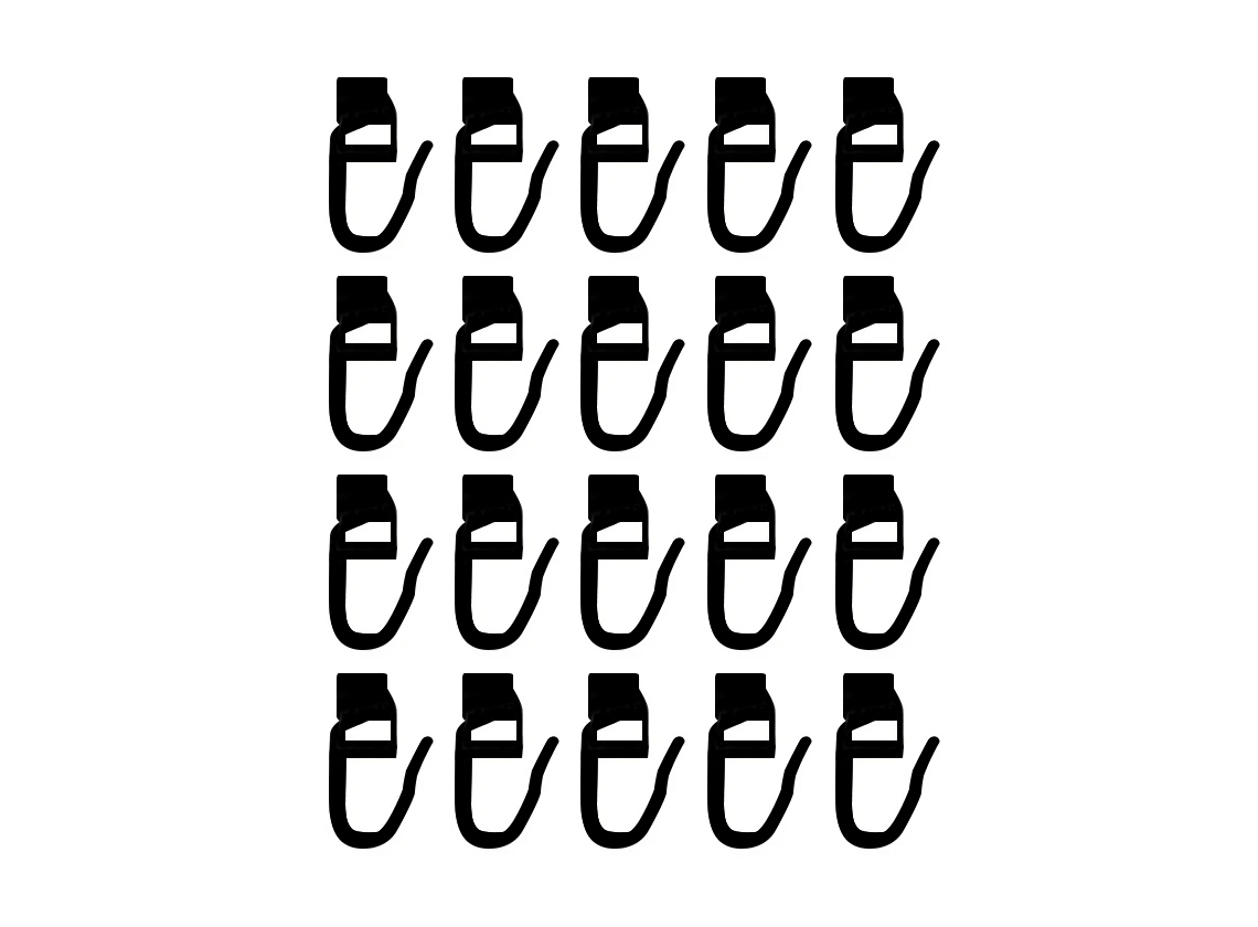 Obelink Knicki gordijnhaak (20 stuks) - black