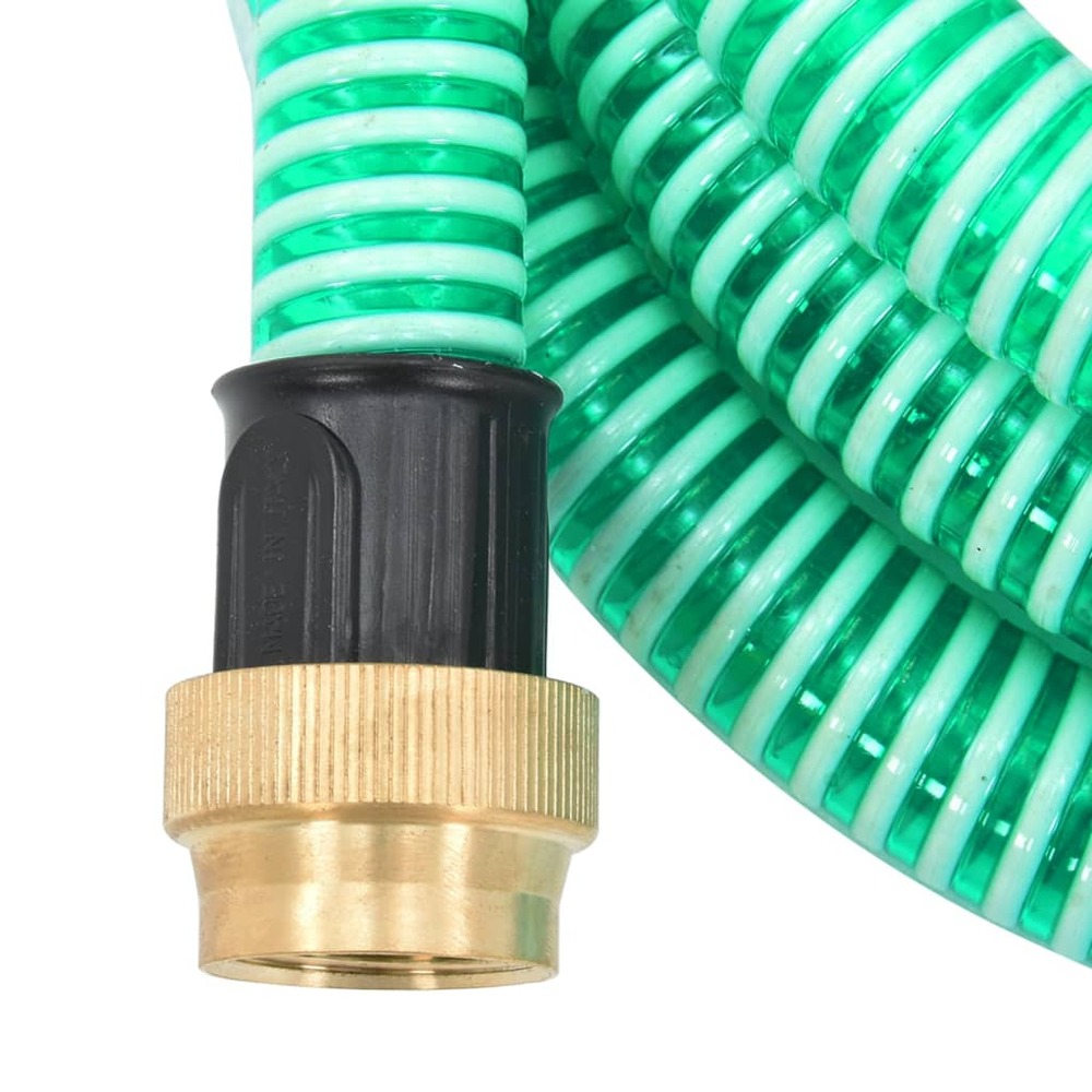 Tuyau d'aspiration avec raccords en laiton vert 1,1