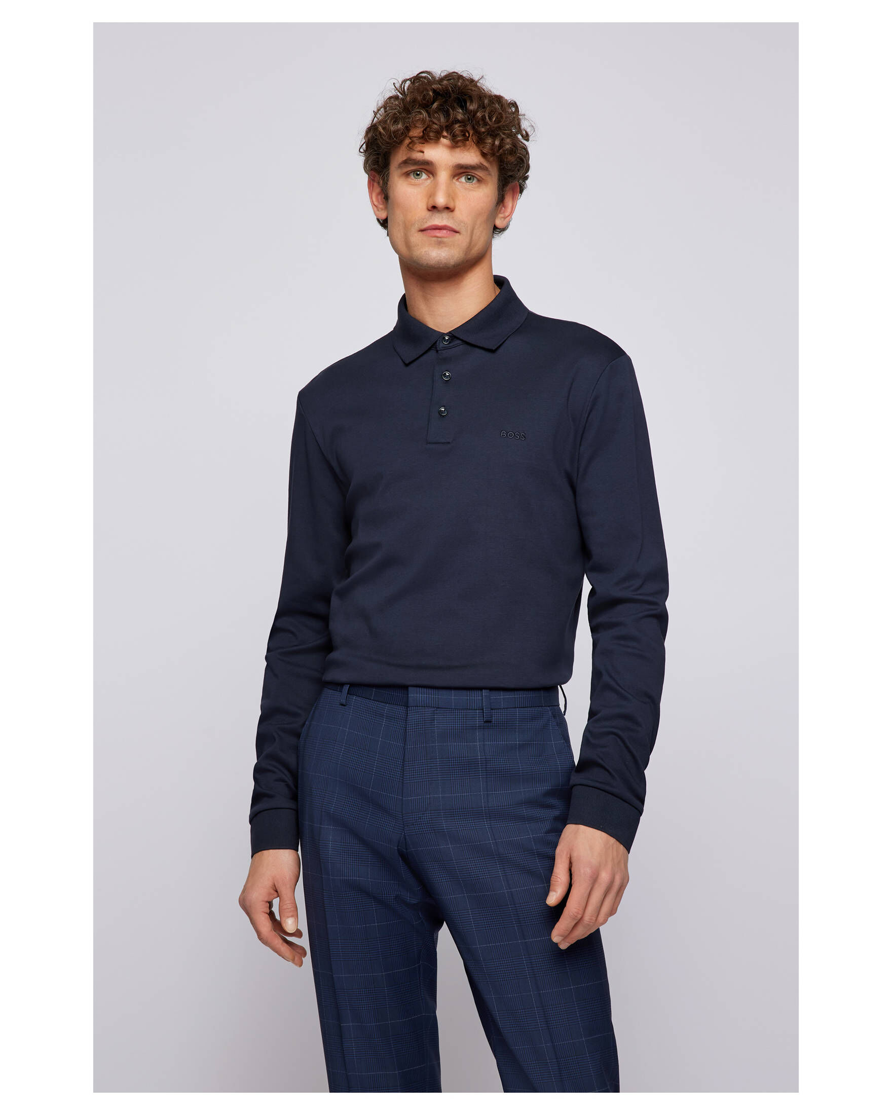 BOSS| Herren Poloshirt PADO 30 Langarm
