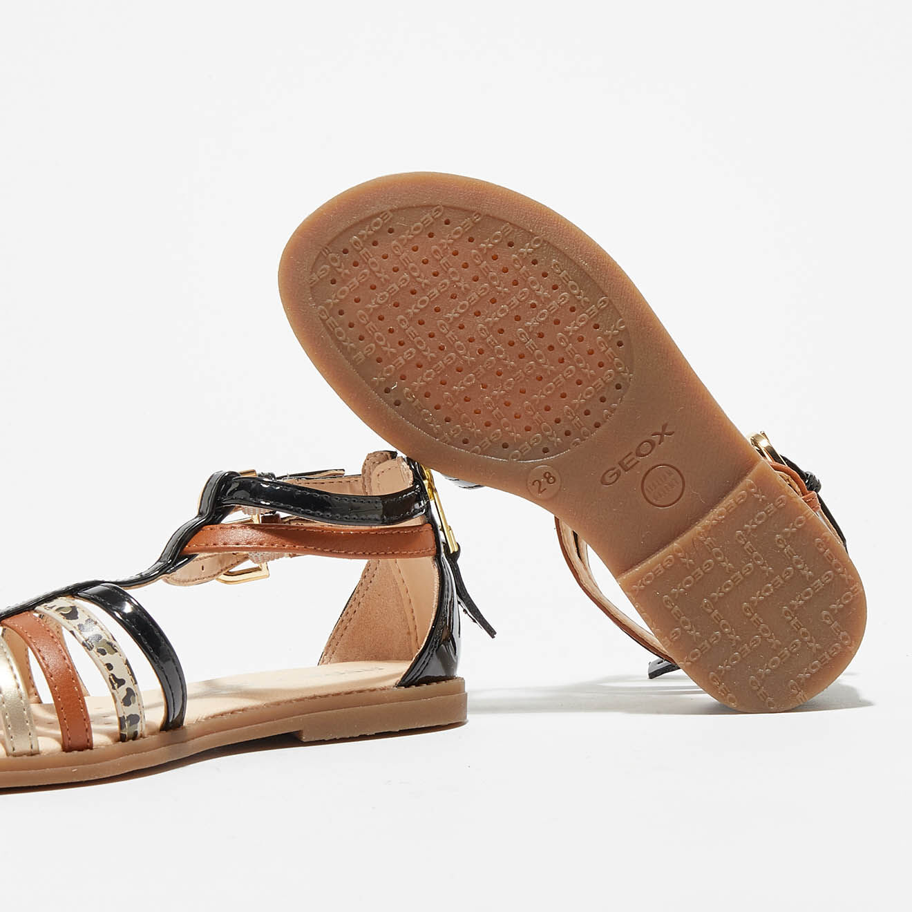 Geox Sandales Karly noir/marron