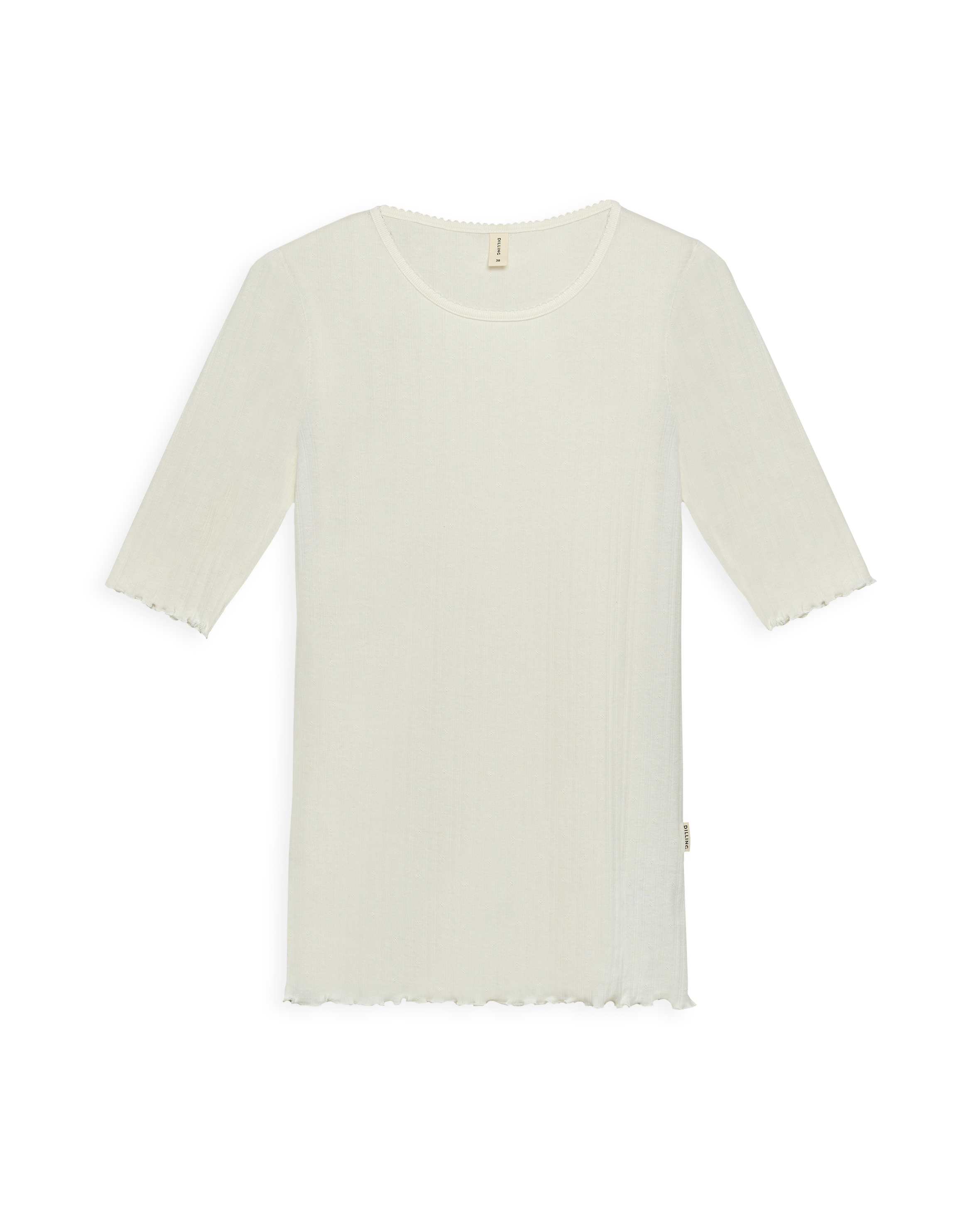 Pointelle T-shirt van katoen voor dames