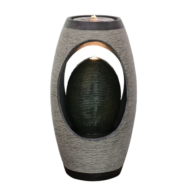 Lykke Springvand Cascade med LED-lys