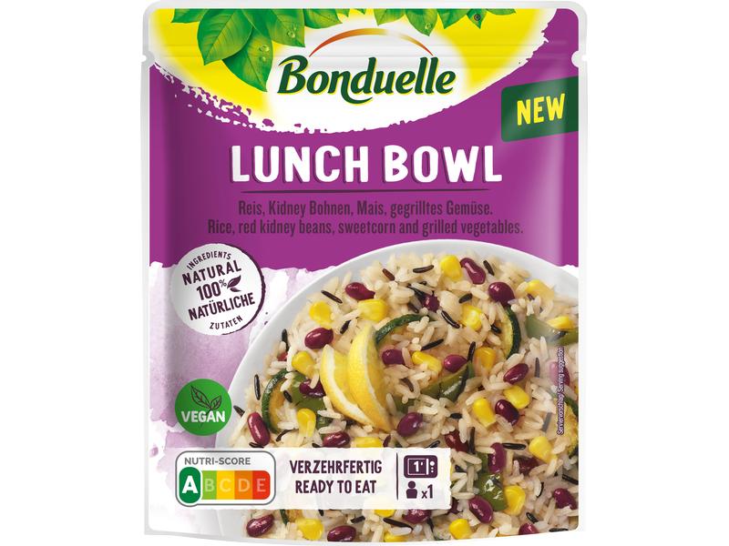 Bonduelle Fertiggericht Lunch Bowl Reis 250 g Verzehrfertige Mahlzeit aus Kidney-Bohnen, Reis, Mais und Gemüse