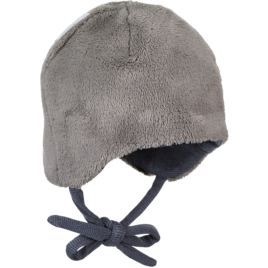 Sterntaler Mütze Bär blau melange
