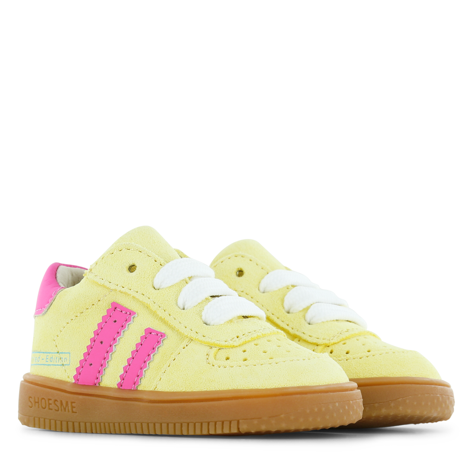 Shoesme geel sneakertje Microfiber leer, Suède | Meisjes schoenen