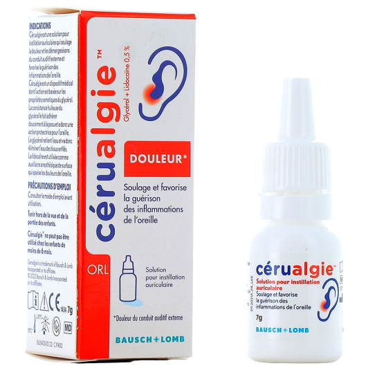Cérualgie Douleur Gouttes Auriculaires - Bausch & Lomb