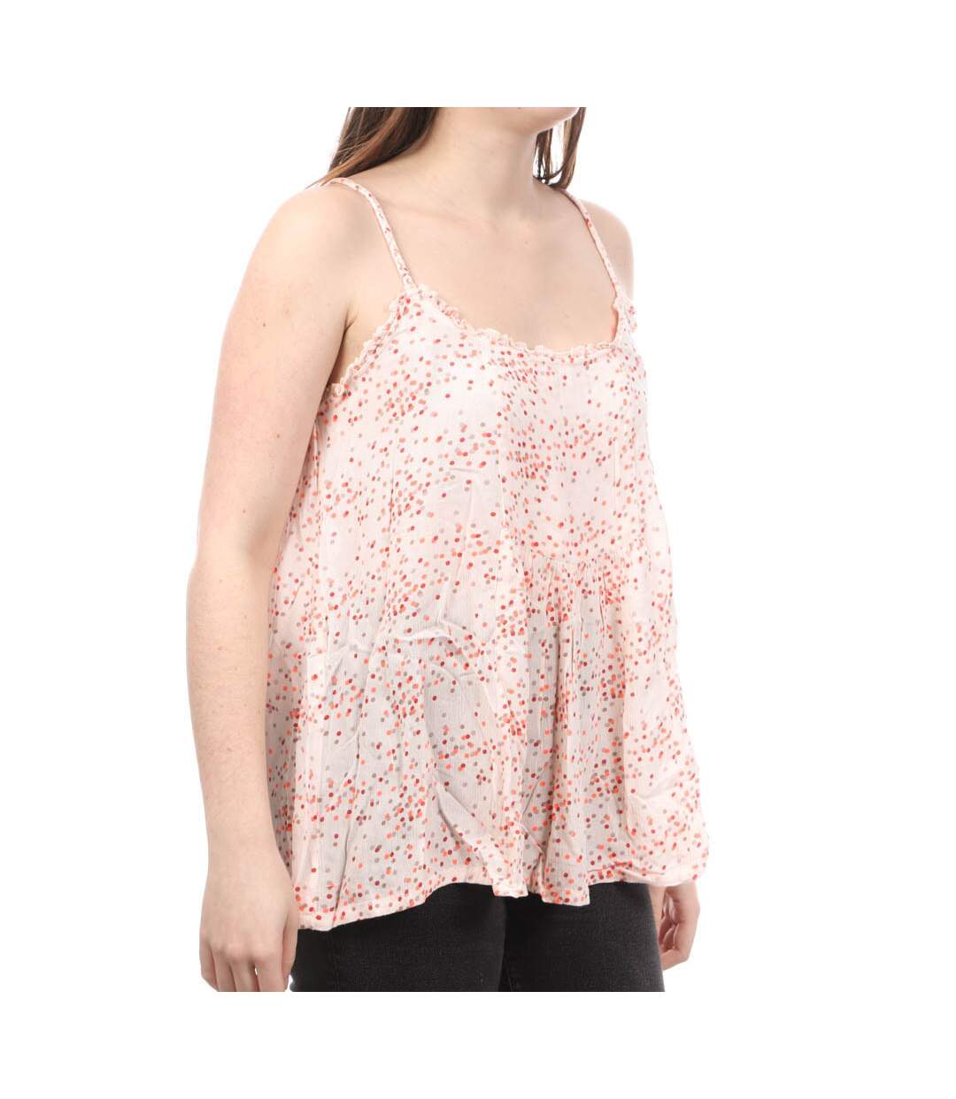 Débardeur Rose à pois Femme Teddy Smith Tyane