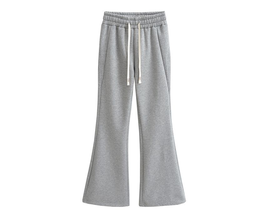 Ulark - High Rise Plain Flared Sweatpants