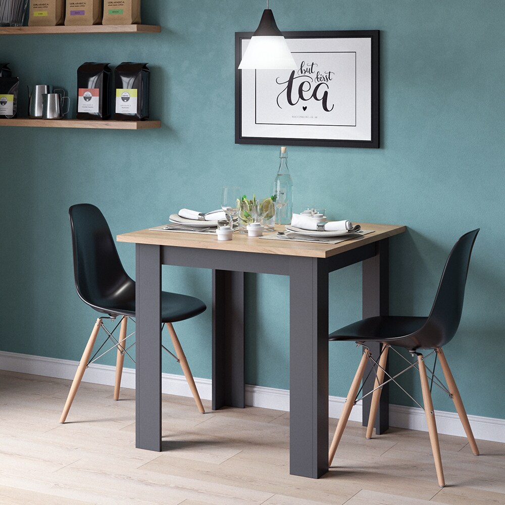 Vicco Esstisch Küchentisch Esszimmertisch 80x80 Kaffeetisch Goldkraft-Anthrazit