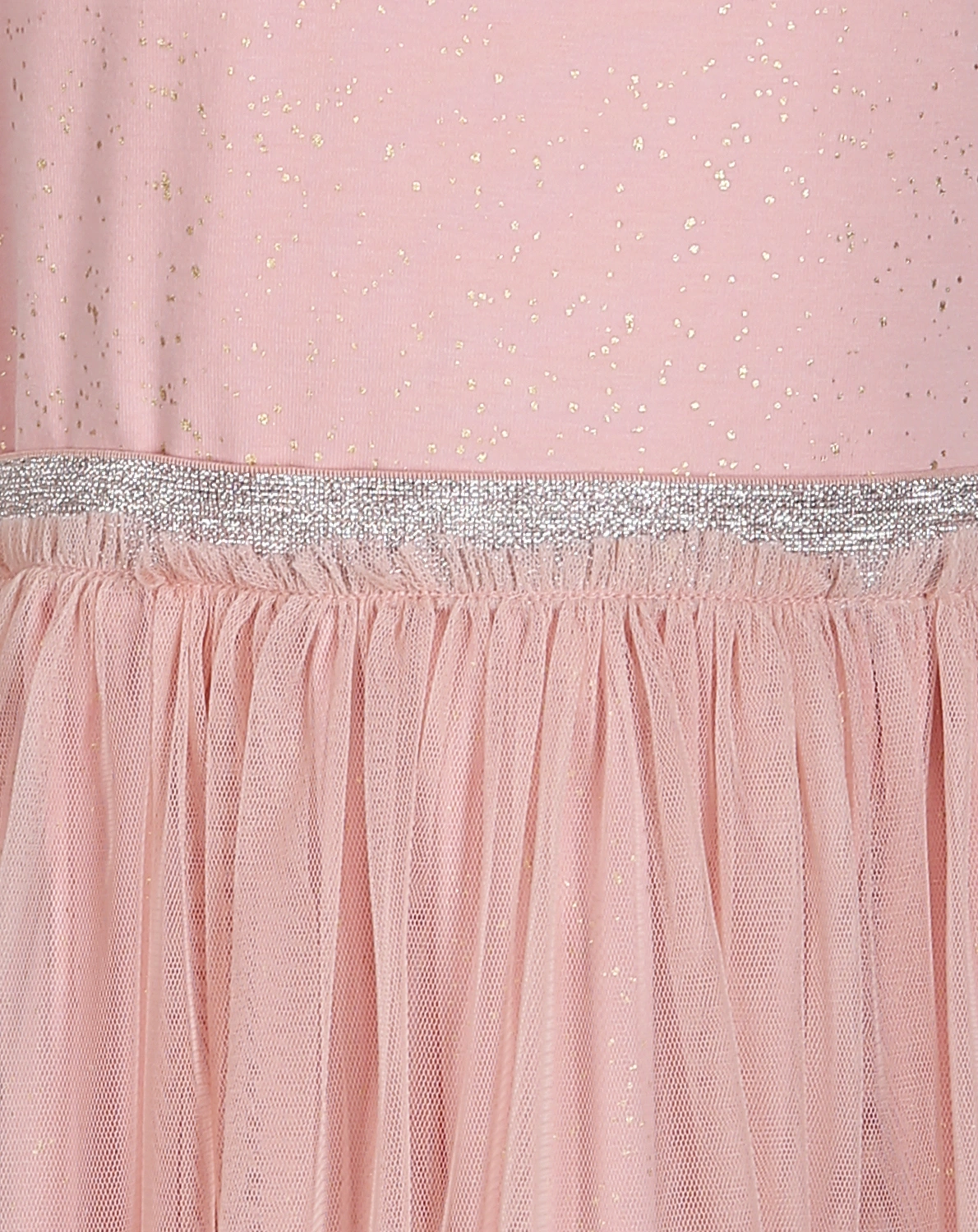 Kurzarm-Kleid GLITZERBUND in rosa